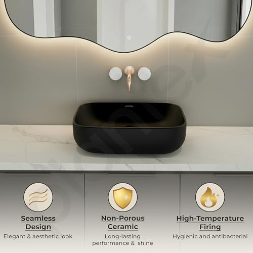 Plantex Ceramic Black Wash Basin