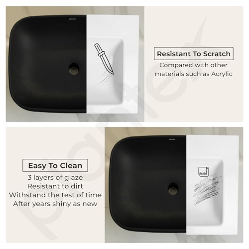 Plantex Ceramic Black Wash Basin