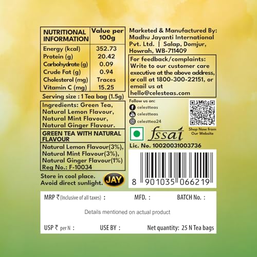 Celest Green Teabags 25 pcs