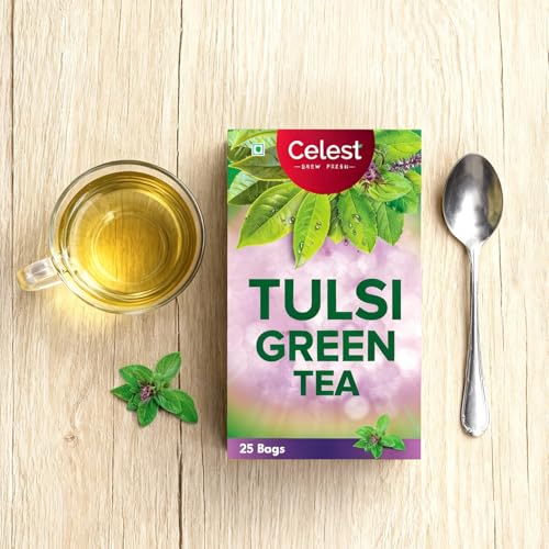 Celest Tulsi Green Tea | Green Tea Tulsi | 25 Teabags - Image 5