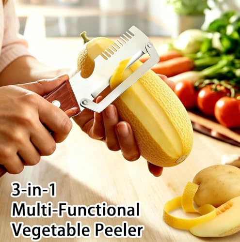 3-in-1 Stainless Steel Vegetable Peeler