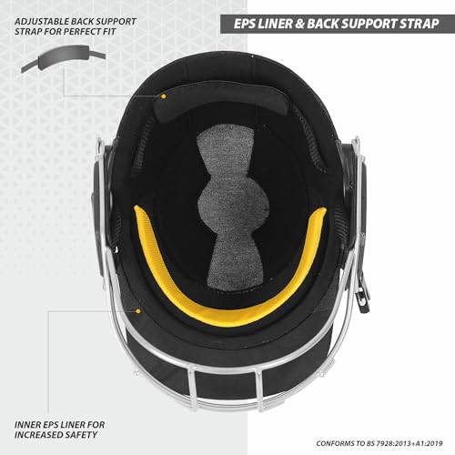 DSC Scud Cricket Helmet for Mens (Fixed Spring Steel Grill), - Image 4