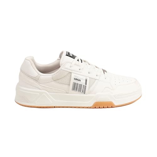WROGN Men's PU Sneakers | Panelled Design | Lace-Up