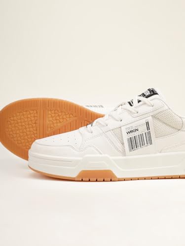 WROGN Men's PU Sneakers | Panelled Design | Lace-Up - Image 4