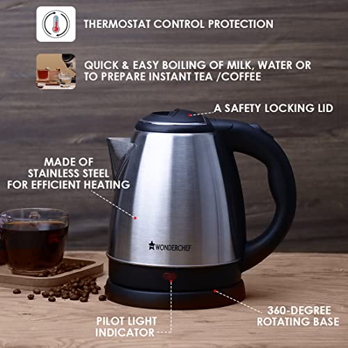 Wonderchef Crescent Electric Kettle 1.5 Litres, 2 years Warranty - Image 5
