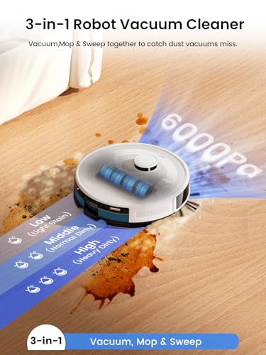 Lefant M2 Plus Robot Vacuum and Mop,Self Empty Station,6000Pa Suction - Image 4