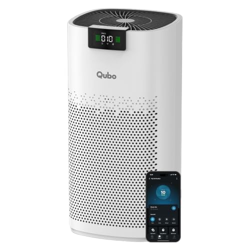 Qubo Q600 Smart Air Purifier for bedroom & living room by Hero|Up to 600 SqFt|True HEPA H13|Removes 99.99% Dust, Allergens,Smoke & PM2.5| 450 m³/h CADR|5-Stage Filter|App Control|9000Hrs Filter Life