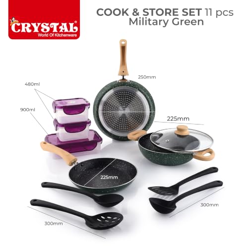 Crystal Aluminum 11 Pcs Non