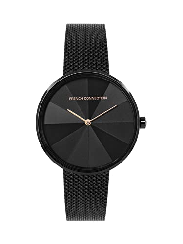 French Connection Stainless Steel Analog Black Dial Women's Watch-Fcl21-B