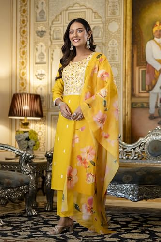 LookMark Women's Rayon Embroidery Kurta