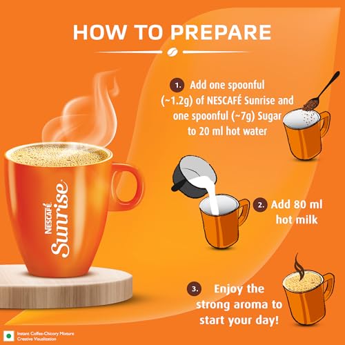 Nescafé Sunrise Instant Coffee | Strong Aroma in every cup | 45g Jar - Image 6