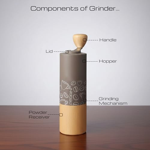 PEDRINI Manual Coffee Grinder, Ceramic