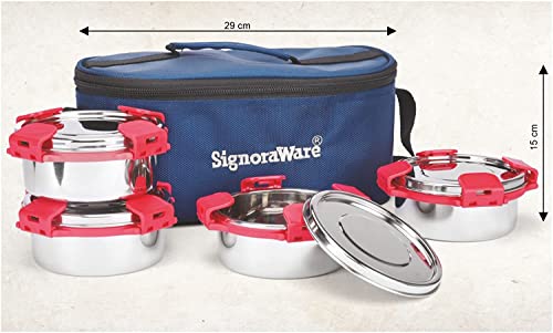 Signora Ware 350Ml+350Ml+350Ml+350Ml All Steel
