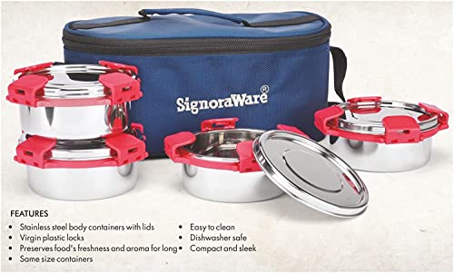 Signora Ware 350Ml+350Ml+350Ml+350Ml All Steel