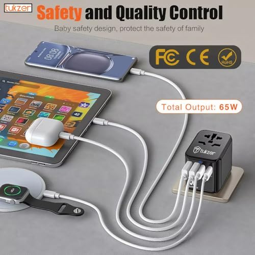 Tukzer 65W Universal Travel Adapter