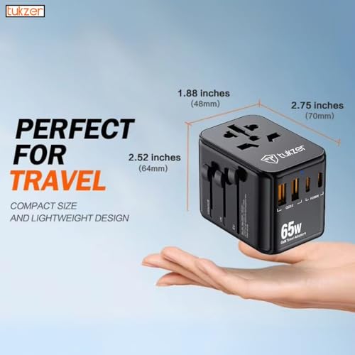 Tukzer 65W Universal Travel Adapter