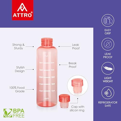 ATTRO Crystal 600ml Plastic Water