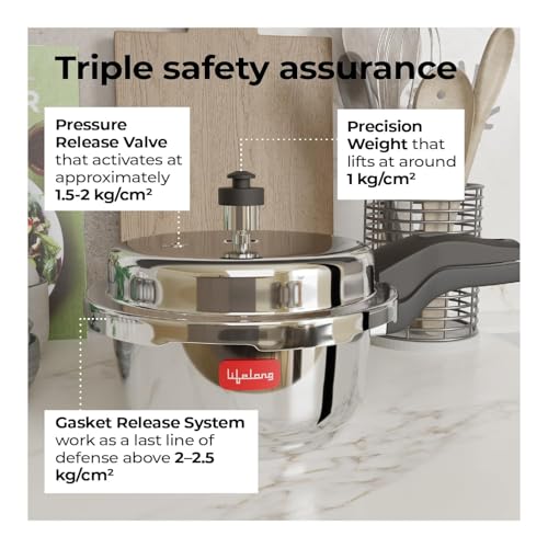 Lifelong 2L Stainless Steel Pressure