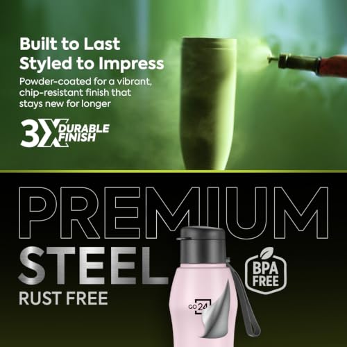 Go24 pexpo Stainless Steel Water Bottle Georgia Rosy Brown 880ml - Image 2