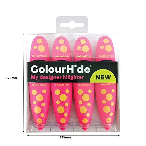 ColourHide My Designer Highlighter - Pack of 4 (Pink) - Image 3
