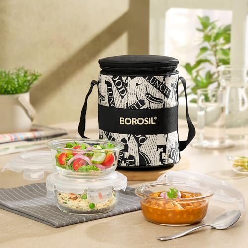 Borosil Nostalgia Borosilicate Glass Lunchbox