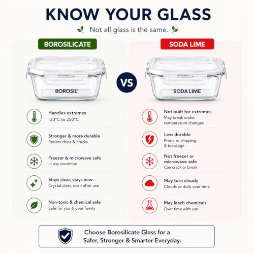 Borosil Nostalgia Borosilicate Glass Lunchbox