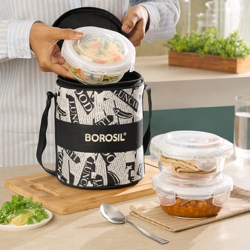 Borosil Nostalgia Borosilicate Glass Lunchbox