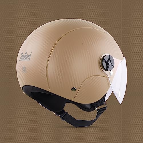 Steelbird SBH-16 Ruby ISI Certified Open Face Helmet with Skull Cap - Image 6