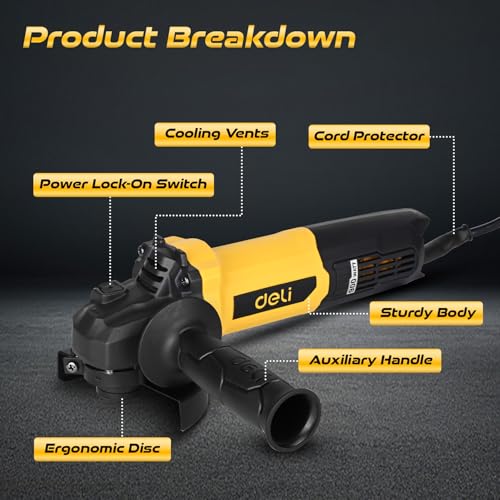 Deli DL-JM100-E2 900W Angle Grinder
