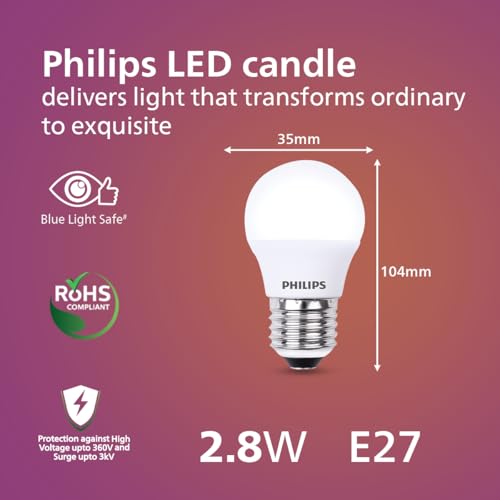 PHILIPS 2.8W LED Frosted Candle