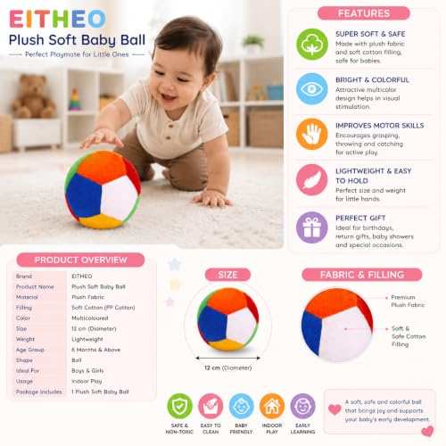 EITHEO Plush Soft Baby Ball