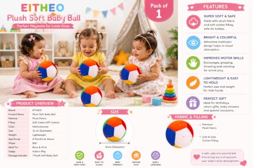 EITHEO Plush Soft Baby Ball