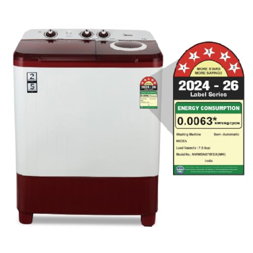 Midea 7.5kg Semi Automatic Top