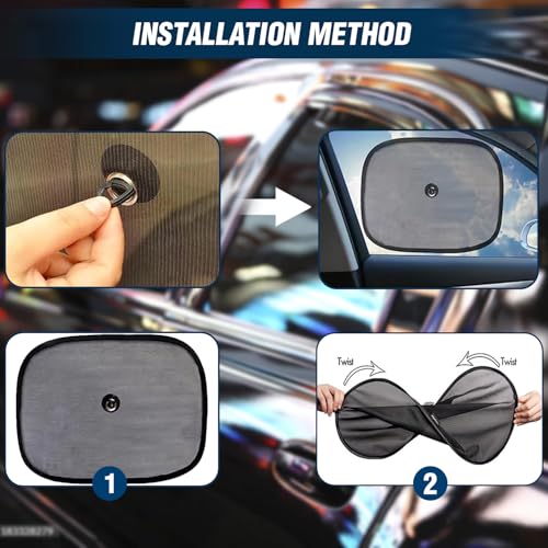 Car Universal Side Window Black