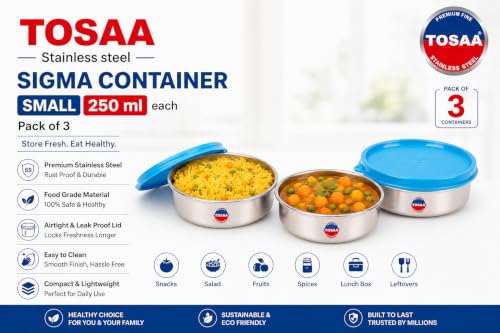 TOSAA Stainless Steel Sigma Container
