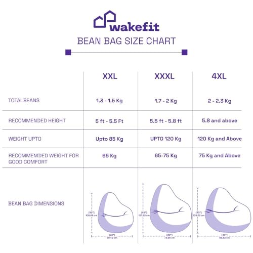 Wakefit Bean Bag Cover 4XL
