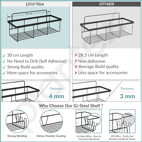 Plantex Shelf for Bathroom/GI Steel