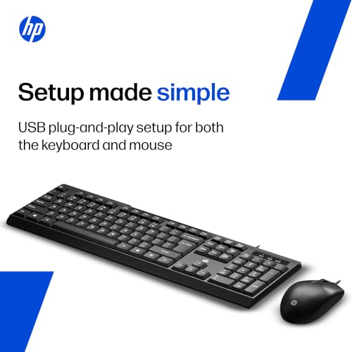 HP KM120 Wired Mouse and Keyboard Combo (AB3D0AA) - Image 2