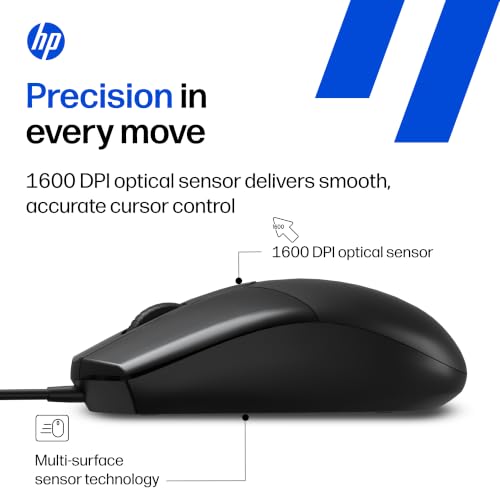 HP KM120 Wired Mouse and Keyboard Combo (AB3D0AA) - Image 6