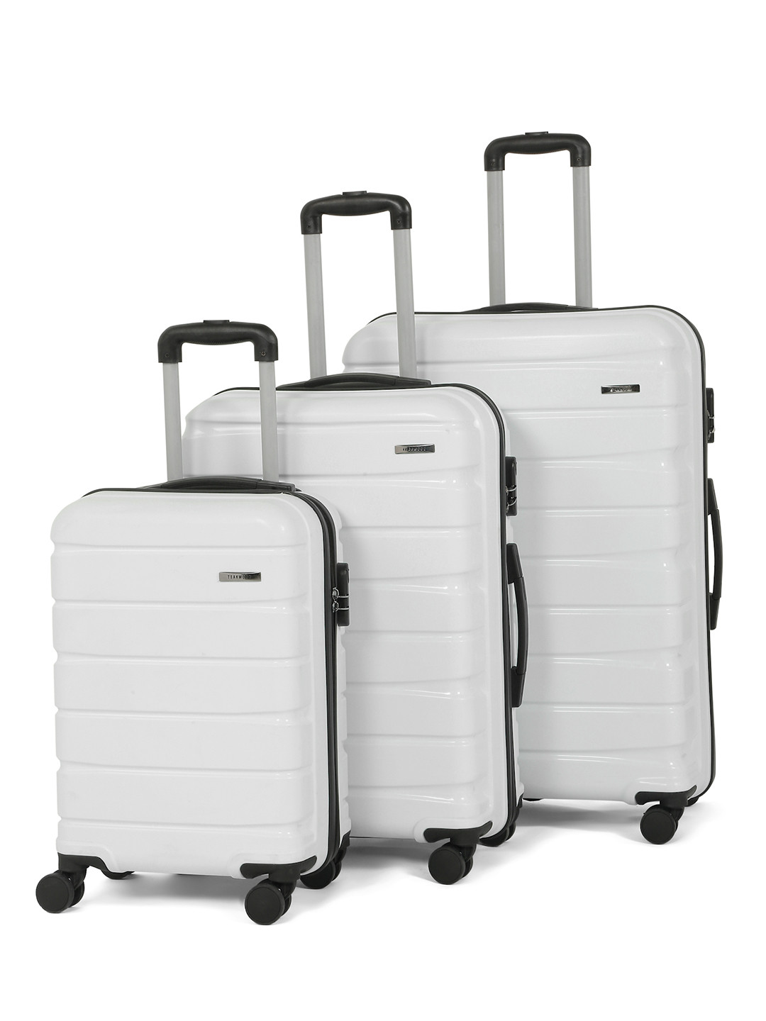 Teakwood Leathers India Set of 3 360-Degree Rotation Hard Sided Trolley Bag-191L