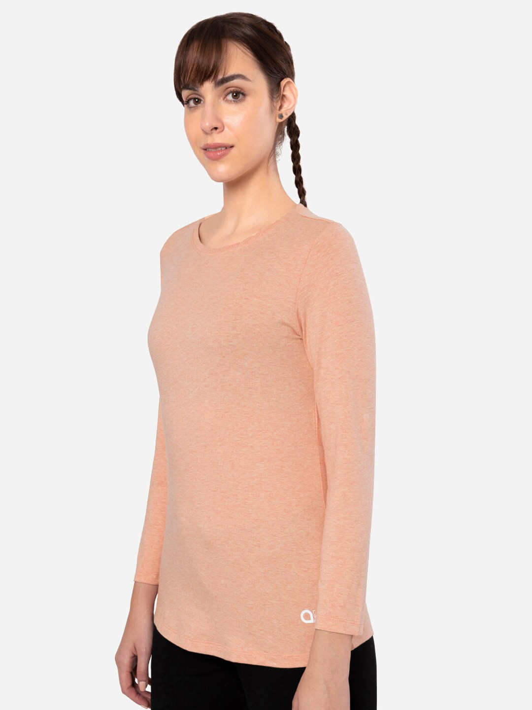 Amante Three-Quarter Sleeves Round Neck Cotton Relaxed Fit T Shirt - Image 3