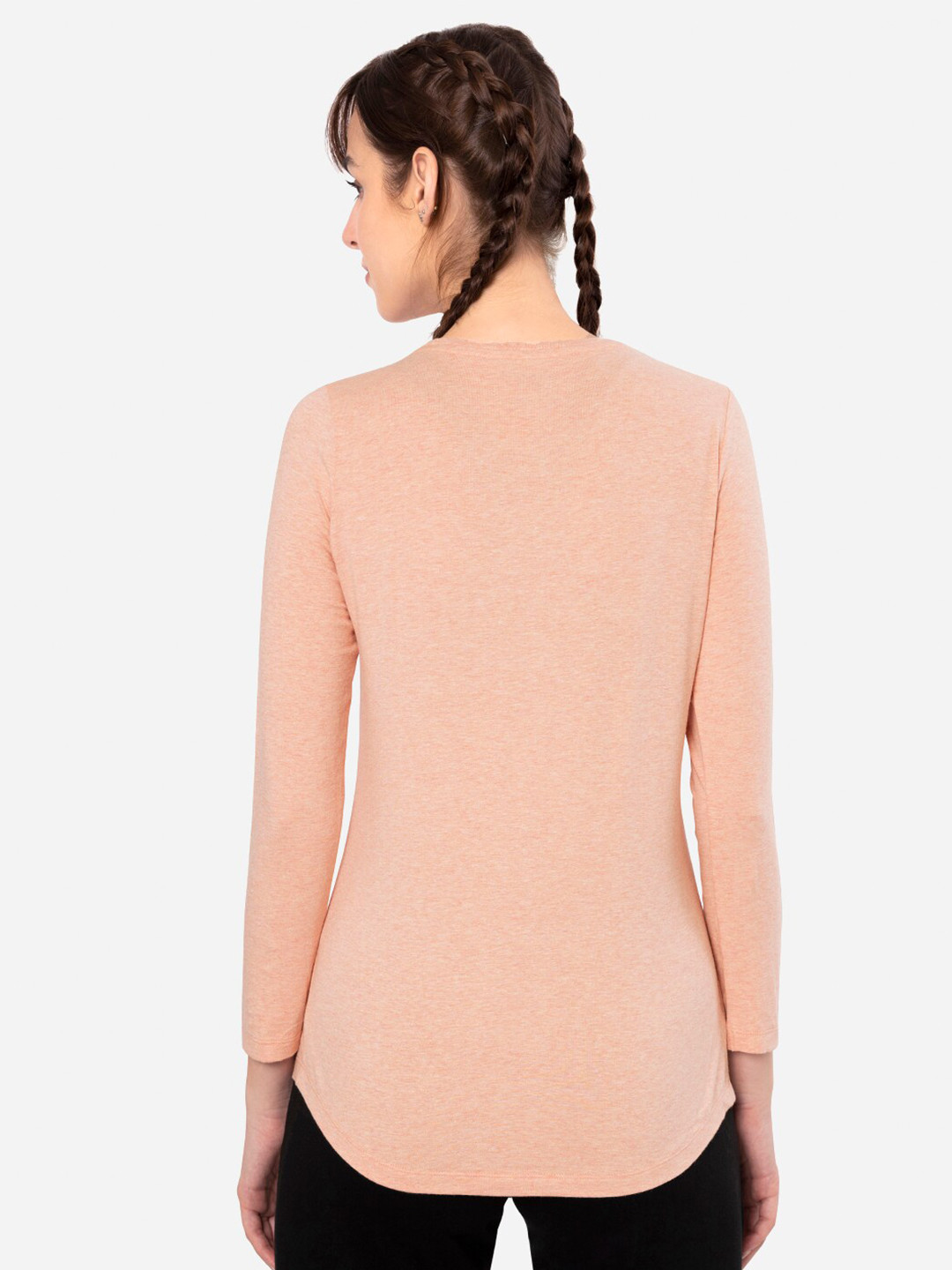 Amante Three-Quarter Sleeves Round Neck Cotton Relaxed Fit T Shirt - Image 4