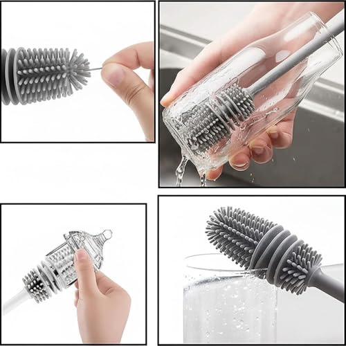 2 Piece Silicone Bottle Cleaning