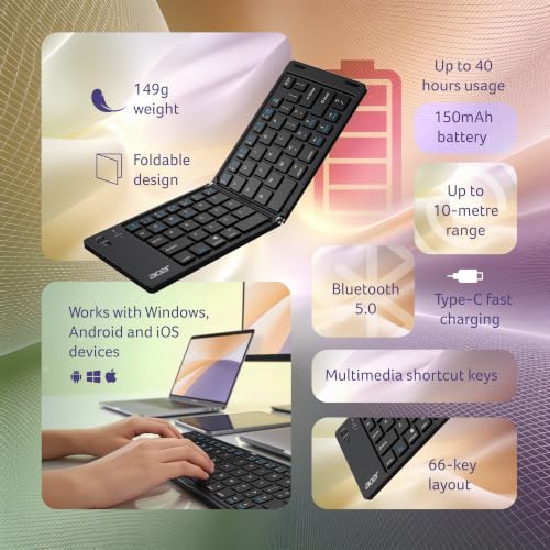 Acer MiniFold Foldable Bluetooth Keyboard
