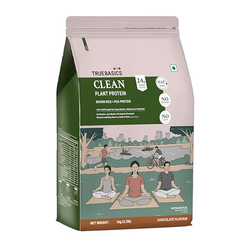 TrueBasics Clean Plant Protein Powder, Chocolate, 1kg