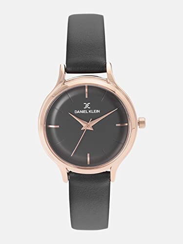 Daniel Klein Analog Black Dial Women's Leather Watch-Dk11676-5 - Image 2