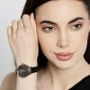 Daniel Klein Analog Black Dial Women's Leather Watch-Dk11676-5 - Image 6