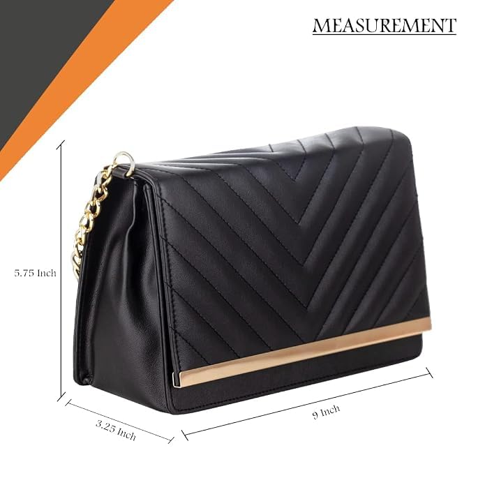 ADISA Women's Chevron Quilted Crossbody