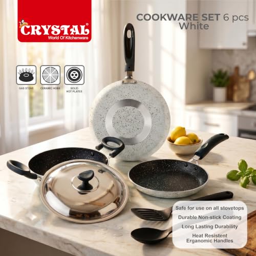 Crystal Aluminum 6 Pcs Non