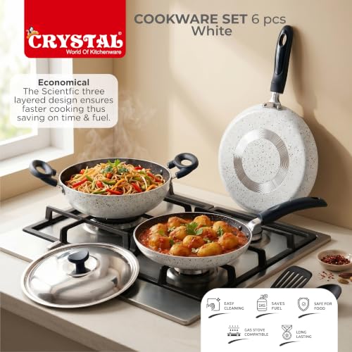 Crystal Aluminum 6 Pcs Non